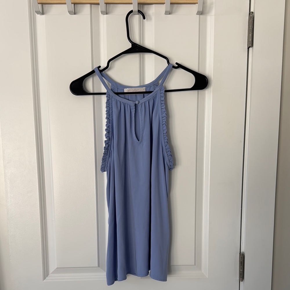 Blue Sleeveless Top
